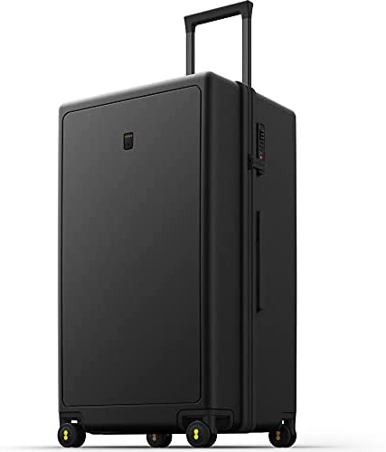 31w71WLGSyL. AC  - LEVEL8 Trunk Luggage, 28 Inch Luggage with Spinner Wheels, Luminous Textured 28 Inch Checked Large Luggage, Lightweight PC with TSA Lock - 28 Inch, Black
