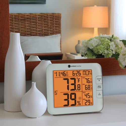 41DZoUIzJ9L - Ambient Weather WS-8482-X3 Wireless 7-Channel Internet Remote Monitoring Weather Station with Three Indoor/Outdoor Temperature & Humidity Sensors, Compatible with Alexa