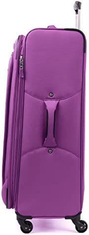 41XeJWw34oL. AC  - Atlantic Luggage Ultra Lite Softside Expandable Spinner, Bright Violet, Checked Large 29-Inch