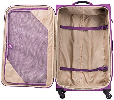 510w9g1l1GL. AC  - Atlantic Luggage Ultra Lite Softside Expandable Spinner, Bright Violet, Checked Large 29-Inch