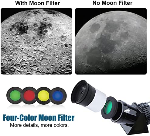 5160FaRdN8L. AC  - Telescope 70mm Aperture 400mm Refractor Astronomical Telescope for Kids, Adults & Beginners, with Carrying Bag, Phone Adapter & Moon Filter, Portable Telescope for Moon Watching, Stargazing, Travel