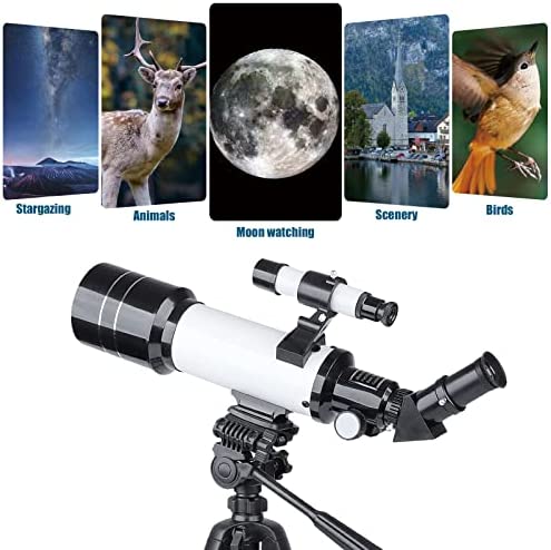 51Kp99OO06L. AC  - Telescope 70mm Aperture 400mm Refractor Astronomical Telescope for Kids, Adults & Beginners, with Carrying Bag, Phone Adapter & Moon Filter, Portable Telescope for Moon Watching, Stargazing, Travel