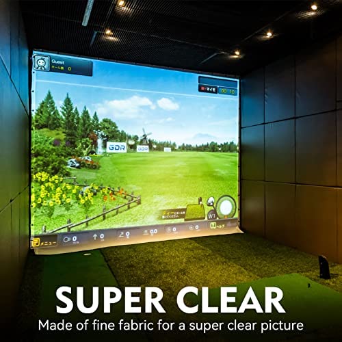 51NMIzQxHIL. AC  - aikeec Golf Simulator Impact Screen with 14pcs Grommet Holes for Indoor Golf Training,Washable Golf Projection Screen,Available in 5 Sizes,10ft x 10ft