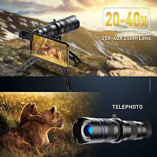 51QAt+rSDrL. AC  - MIAO LAB HD 20-40X Zoom Lens with Tripod Telephoto Mobile Phone Lens Telescope for iPhone13 Samsung Other Smartphones Hunting Camping Sports