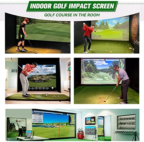 51uQ4MrH1kL. AC  - aikeec Golf Simulator Impact Screen with 14pcs Grommet Holes for Indoor Golf Training,Washable Golf Projection Screen,Available in 5 Sizes,10ft x 10ft
