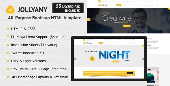 590 preview screen.  large preview - Flamingo - Agency & Freelance Portfolio Theme for WordPress