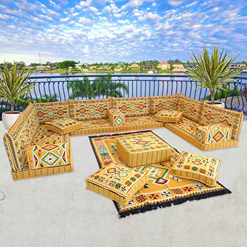 615A0HrVqUL - Arabic U Shaped Floor Sofa,Arabic Floor Seating,Arabic Floor Sofa,Arabic Majlis Sofa,Arabic Couches,Floor Seating Sofa MA 45 (High Quality FOAM)