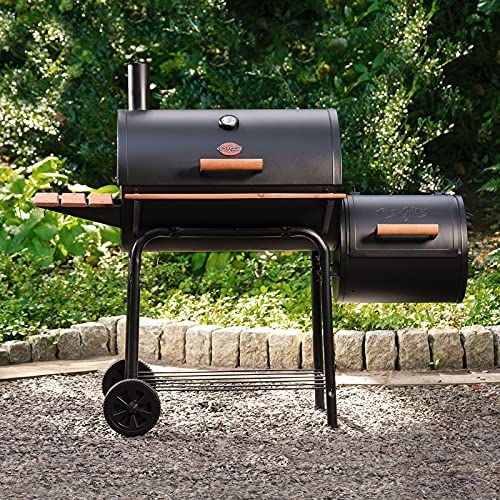 61p1pRG4CwS. AC  - Char-Griller E1224 Smokin Pro 830 Square Inch Charcoal Grill with Side Fire Box, 50 Inch, Black