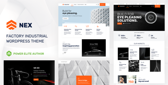 Preview.  large preview - Nex - Industrial WordPress Theme