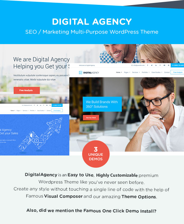 da features 1 - Digital Agency - SEO / Marketing WordPress Theme