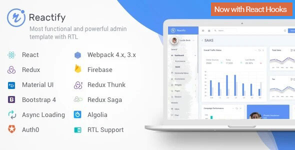 reactify preview latest.  large preview - Reactify - React Redux Material BootStrap 4 + Laravel Admin Template