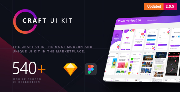 01 Preview image.  large preview - Craft | A Multipurpose and Multi Business Mobile UI Kit