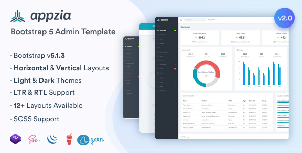 01 appzia.  large preview - Appzia - Responsive Bootstrap 5 Admin Dashboard