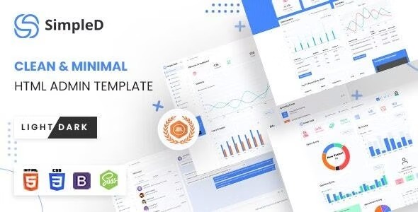 SimpleD – Laravel Vue, React JS HTML SCSS Admin Template