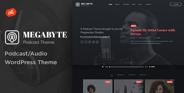 1 Preview Megabyte.  large preview - Viseo - News, Video, & Podcast Theme