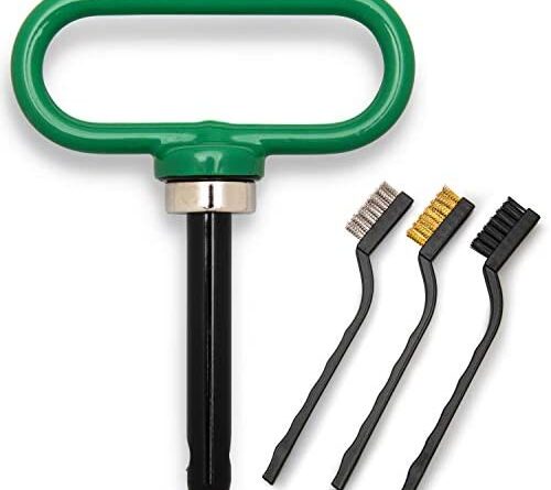 1669901509 419J9U4QjSL. AC  500x445 - GR EXPERTS Magnetic Lawnmower Hitch Pin - Heavy Duty Magnet Trailer Gate Secure Pin for ATV, UTV or Riding Lawn Mower - Simple One Handed Hook On and Off - Set of 3 Cleaning Brushes Included
