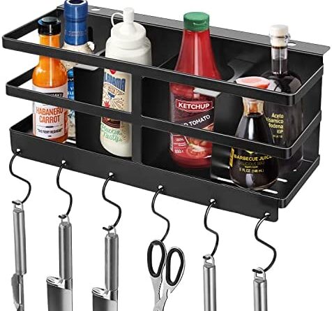 1670117894 51OYOJgAfgL. AC  476x445 - KGDJS Grill Caddy, Upgraded BBQ Caddy Designed for 28"/36" Blackstone Griddles, Removable Griddle Caddy, Space Saving BBQ Accessories Storage Box, Free Drilling Hole & Easy to Install (Black)