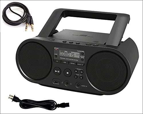 1670161146 41t9X6yrS3S. AC  - Sony Portable Bluetooth CD Player Boombox Digital Tuner AM/FM Radio Mega Bass Reflex Stereo Sound System with AUX 3.5 to 3.5 Male Wire