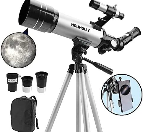1670290916 41bSkQDUXjL. AC  484x445 - MOLIMOLLY Telescope for Kids Beginners Adults, 70mm Aperture 400mm AZ Mount Portable Astronomical Refractor Telescope,Adjustable Height Tripod Travel Telescope with Backpack,Smartphone Adapter
