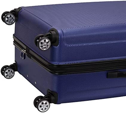 41UPhFK4imL. AC  - Rockland Skyline Hardside Spinner Wheel Luggage Set, Blue, 3-Piece (20/24/28)