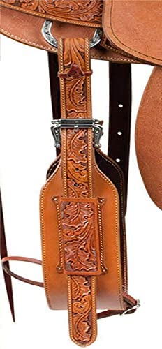 41hfWUfBc7L. AC  - Equitack Brown Leather Western Wade Horse Saddle On Roughout Finish with Girth