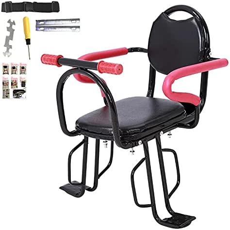 41nkJ qv0IL. AC  - TZUTOGETHER Child Bike Seat, Rear Kids Bike Seat, Outdoor Child Bicycle Seats with Non-Slip Armrests/Pedals Padde/Cushion/Seat Belt (Hold UP to 100 Pound)