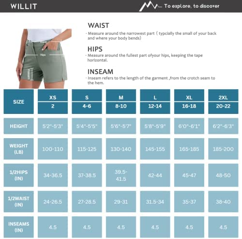 5102RsUzL7L. AC  - Willit Women's 4.5" Golf Shorts Quick Dry Outdoor Causal Shorts with Pockets Water Resistant