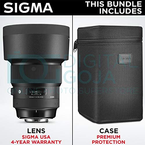 5118lBR6u5L. AC  - Sigma 105mm f/1.4 DG HSM Art Lens for Sony E Mount with Altura Photo Advanced Accessory and Travel Bundle