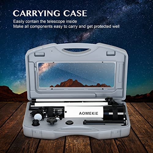513P8LYPebL. AC  - AOMEKIE Telescopes for Kids 50/360mm Telescope for Astronomy Beginners with Carrying Case Tripod Erecting Eyepiece Refractor Telescope Kit As
