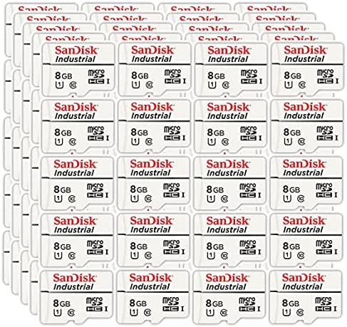 517mTTIy32S. AC  - SanDisk Industrial 8GB Micro SD Memory Card Class 10 UHS-I MicroSD (Bulk Pack) in Cases (SDSDQAF3-008G-I) Bundle with (1) Everything But Stromboli Card Reader (8GB, Pack of 100)