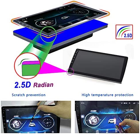51NTfZSPN+L. AC  - Hikity 10.1 Android Car Stereo Double Din 10.1 Inch Touch Screen Car Radio GPS Navigation Bluetooth FM Radio Support WiFi Mirror Link for Android/iOS Phone + Dual USB Input & 12 LEDs Backup Camera