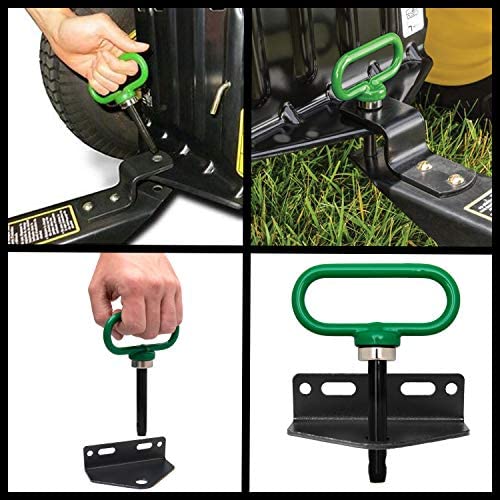 51X1XGEP9hL. AC  - GR EXPERTS Magnetic Lawnmower Hitch Pin - Heavy Duty Magnet Trailer Gate Secure Pin for ATV, UTV or Riding Lawn Mower - Simple One Handed Hook On and Off - Set of 3 Cleaning Brushes Included