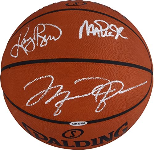 51fN9ZNwMcL. AC  - Magic Johnson, Larry Bird, Michael Jordan Autographed Official NBA Basketball - Upper Deck - Autographed Basketballs