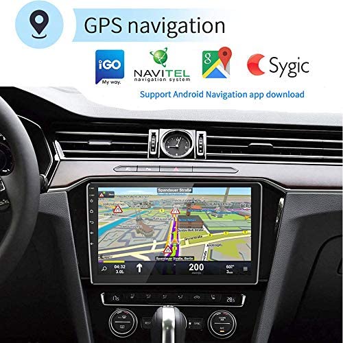 51jUTI5W95L. AC  - Hikity 10.1 Android Car Stereo Double Din 10.1 Inch Touch Screen Car Radio GPS Navigation Bluetooth FM Radio Support WiFi Mirror Link for Android/iOS Phone + Dual USB Input & 12 LEDs Backup Camera