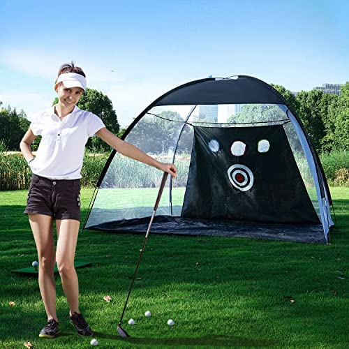 51q owqiGbL. AC  - Premkid Golf Practice Net, 10x7ft Golf Hitting Net with 3 Aim Golf Target, Golf Nets for Backyard Driving, Golf Chipping Nets for Indoor Use, Golf Training Equipment for Indoor and Outdoor