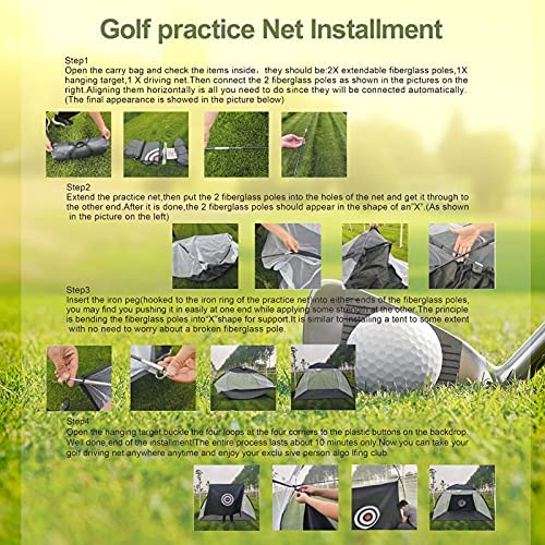61ORtTiL9DL. AC  - Premkid Golf Practice Net, 10x7ft Golf Hitting Net with 3 Aim Golf Target, Golf Nets for Backyard Driving, Golf Chipping Nets for Indoor Use, Golf Training Equipment for Indoor and Outdoor