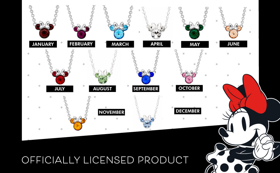 dfbea813 90ad 4186 b185 c444defbf1bd.  CR0,0,970,600 PT0 SX970 V1    - Disney Minnie Mouse Crystal Birthstone Jewelry, Birth Month Pendant Necklace, Silver Plated