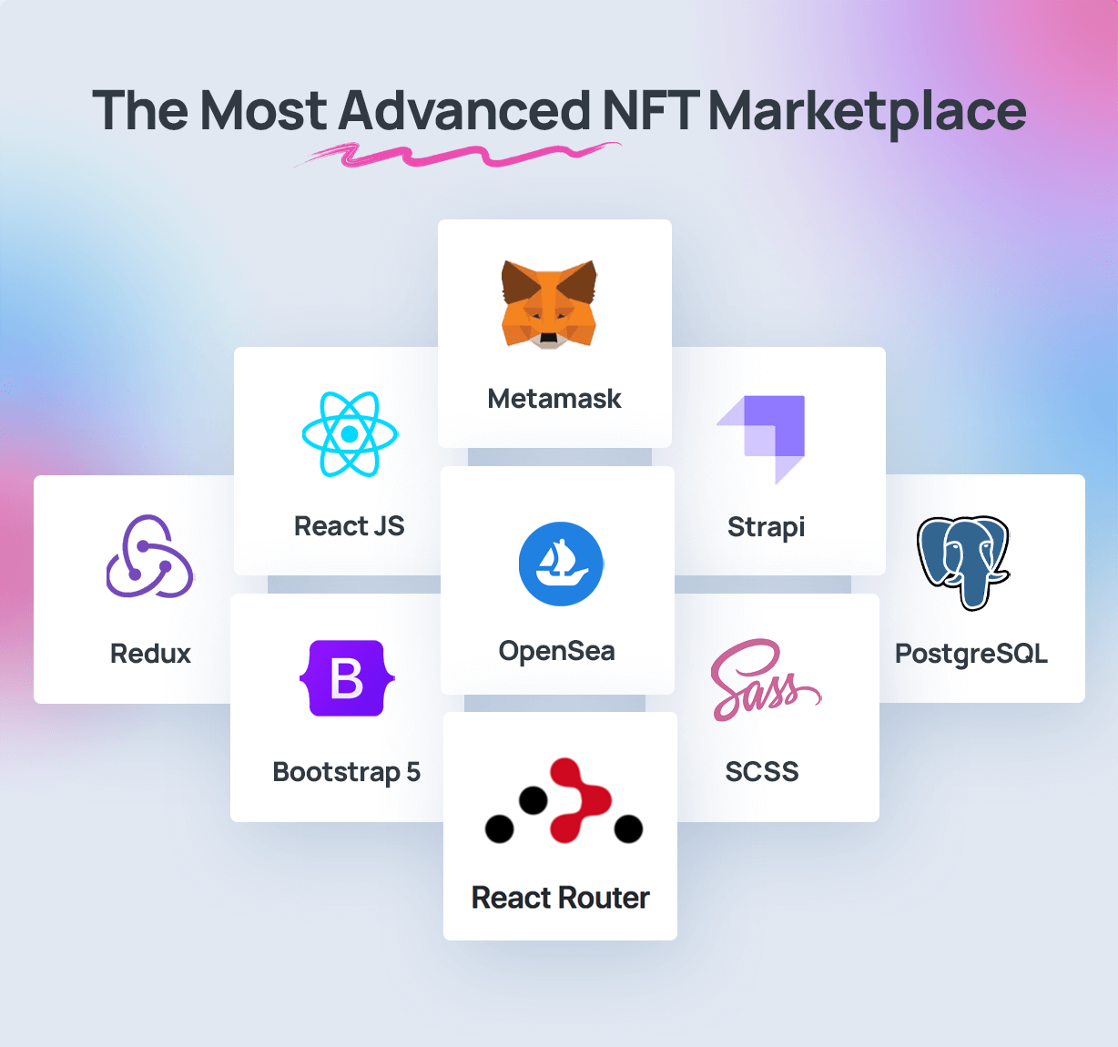 gigaland react features icons - Gigaland - NFT Marketplace React Js Template