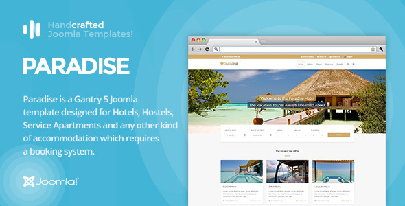 preview image paradise.  large preview - IT Paradise - Gantry 5, Hotel & Booking Joomla Template