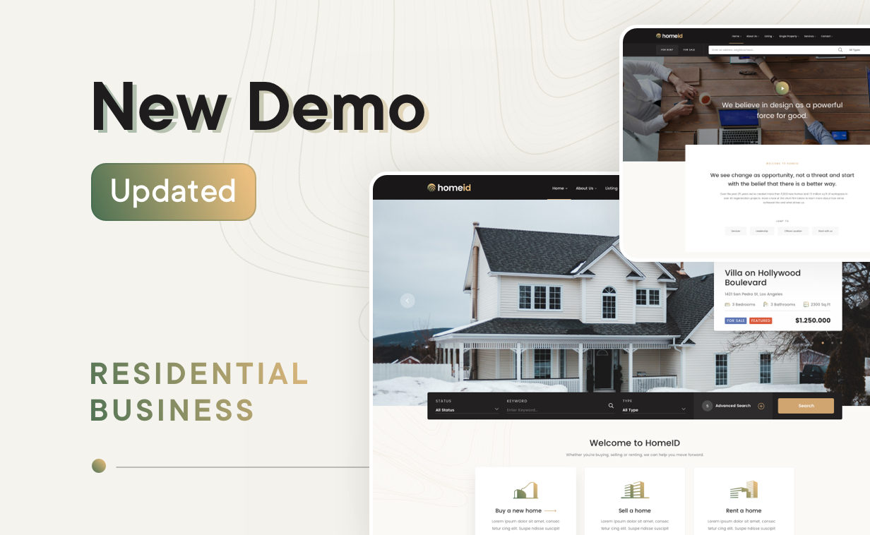 update new demo - HomeID - Real Estate WordPress Theme