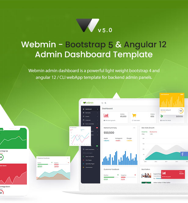 welcome v12 - Webmin - Bootstrap 5 & Angular 12 Admin Dashboard Template