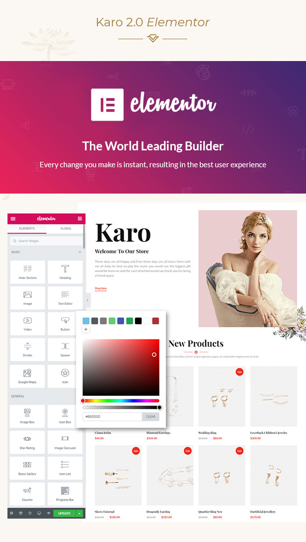 00 elementor - Karo | Jewelry Diamond WooCommerce WordPress Theme