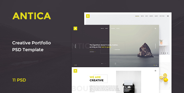 00 preview.  large preview - Antica — Multipurpose Business Agency & Personal Portfolio PSD Template