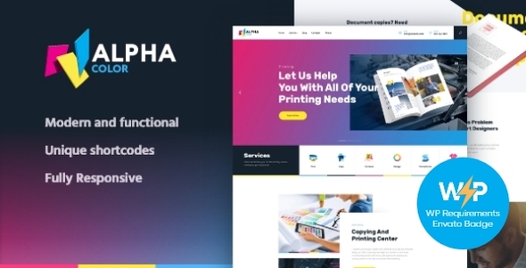 01 AlphaColor.  large preview - AlphaColor | Type Design Agency & 3D Printing Services WordPress Theme + Elementor
