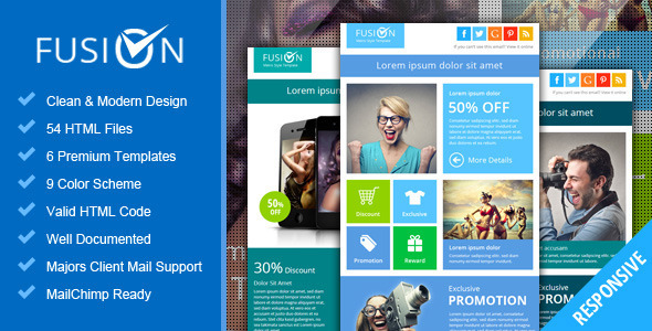 01 preview1.  large preview - Fusion - Metro Email Newsletter Template