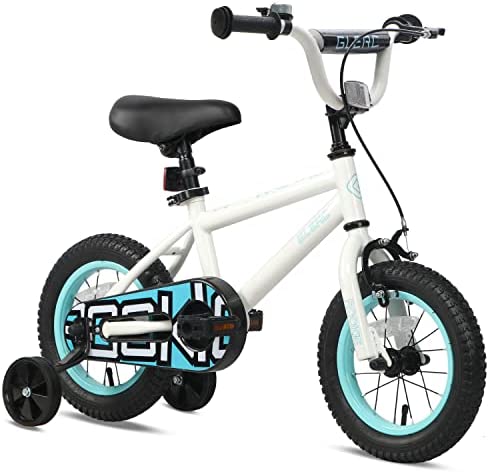 Glerc Toddler and Kids Bike, 12-18-Inch Wheels with Training Wheels, Boys and Girls Ages 2-9 Years Old