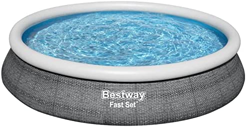 1673842585 41kW3erpd4L. AC  - Bestway 57267E Fast Set Up 15ft x 33in Outdoor Inflatable Round Above Ground Swimming Pool Set with 530 GPH Filter Pump, Blue