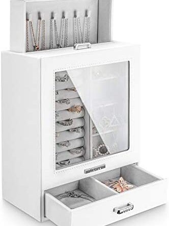 1673929132 41PiBYnmJ2L. AC  332x445 - Homde Jewelry Organizer Girls Women Jewelry Box for Necklaces Rings Earrings Gift Jewelry Storage Case Porcelain Pattern Series (White)