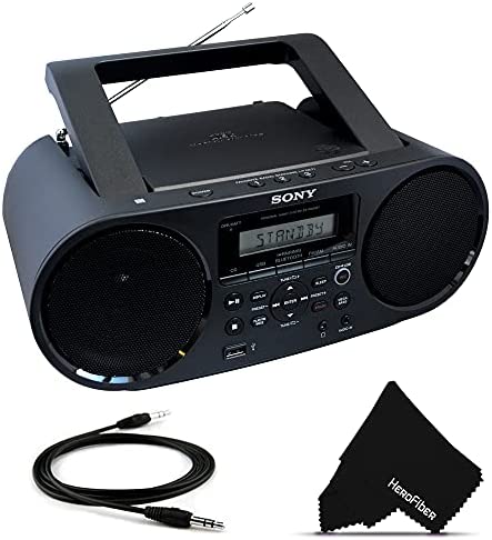 416Zq9ssYWL. AC  - Sony Bluetooth NFC CD Player MP3 Boombox Combo Portable MEGA BASS Stereo| for Home Radio Use or at The Beach or Woods | Digital Radio AM/FM Tuner USB Playback Auxiliary Cable Cleaning Cloth
