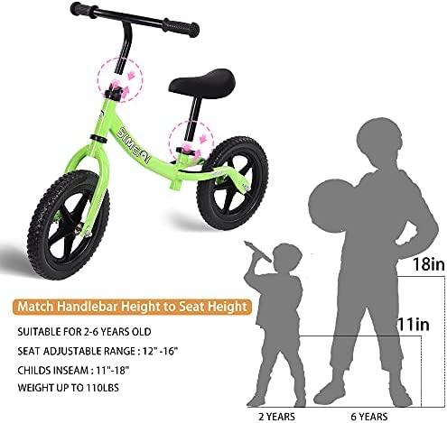 41ZRZuBwkmS. AC  - Lightweight Sport Balance Bike for Toddlers and Kids Ages 2 3 4 5 Years Old No Pedal Walking Balance Training Bicycle Adjustable Seat and Handlebar Height